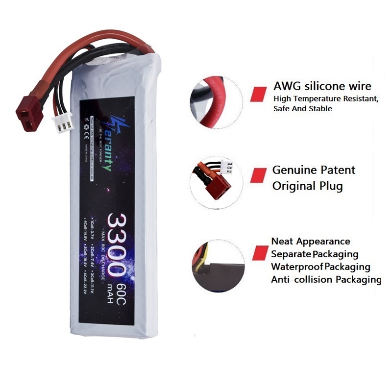 2S 7.4 فولت يبو بطارية 3300 مل - مراجعة Drone Battery Connector وسعره