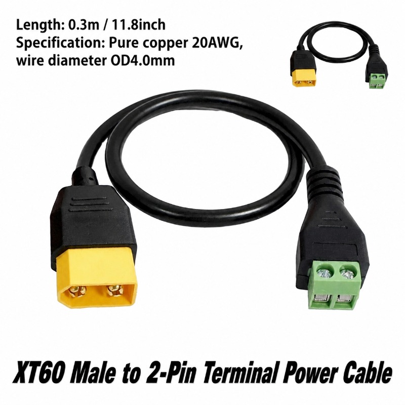 موصل XT60 ذكر وأنثى إلى كابل م - مراجعة Drone Battery Connector وسعره