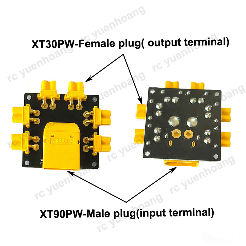 1 قطعة XT30PW-أنثى لوحة توزيع  - مراجعة Drone Battery Parallel Board وسعره